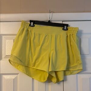 lululemon athletica Yellow Athletic Shorts